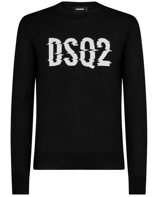 DSquared² Black Pullover for men