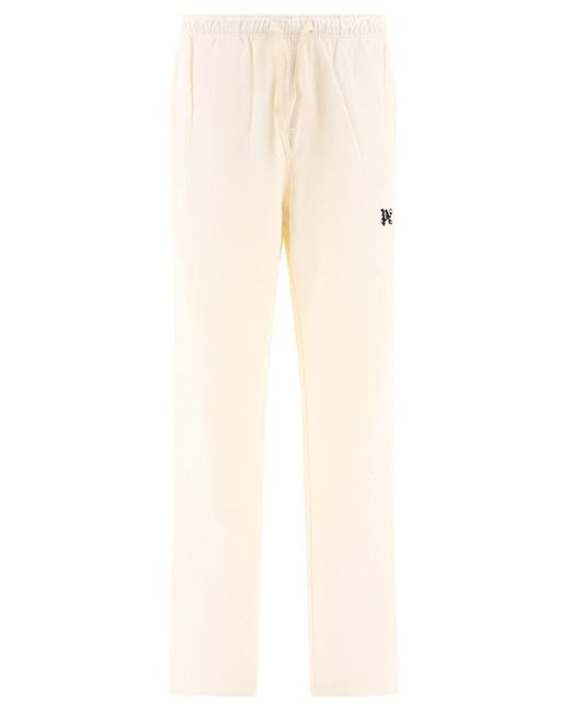 Palm Angels Natural "Monogram Travel" Trousers for men