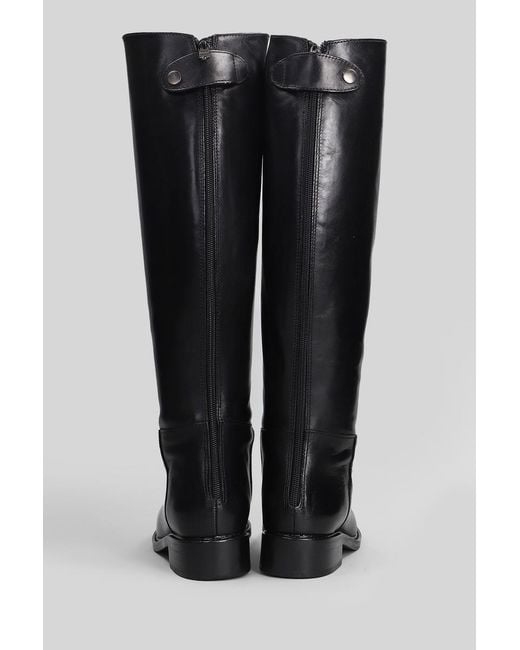 METISSE Black Low Heels Boots