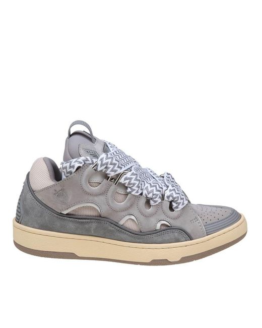 Lanvin Gray Curb Trainers for men
