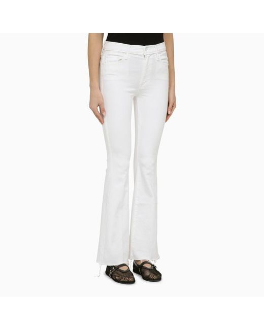 Mother The Weekender Fray White Denim Jeans