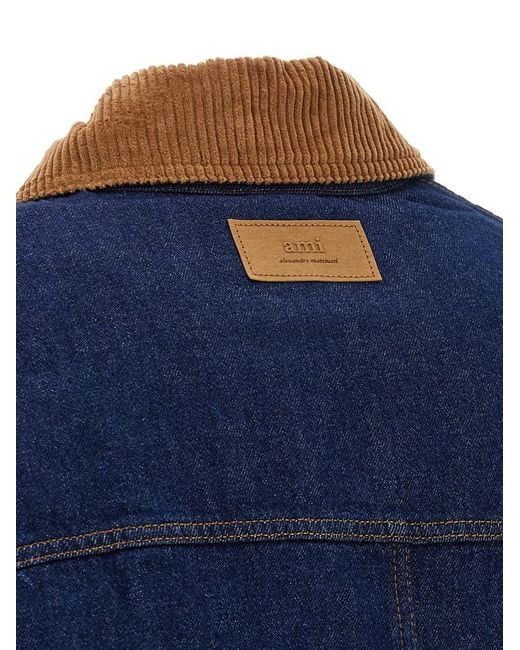 AMI Blue 'worker' Jacket for men
