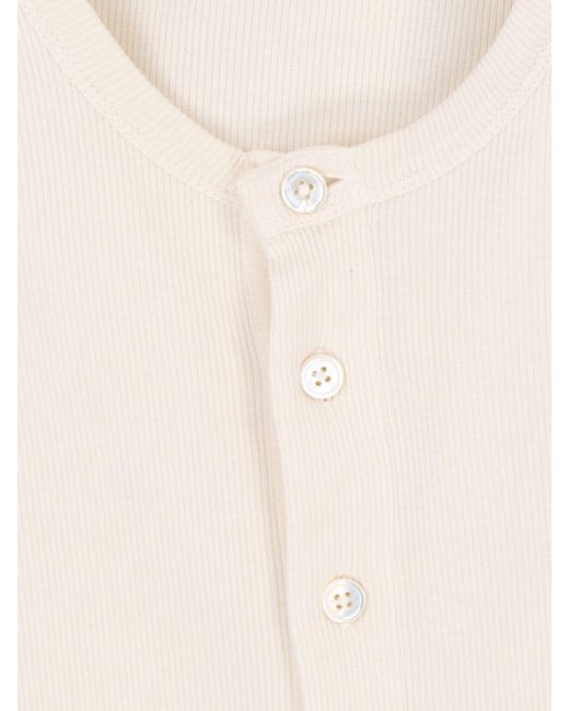 Tom Ford White Basic Henley Sweater for men