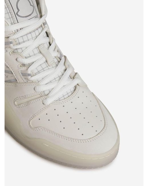Moncler White Sneakers Pivot Mid High Top for men
