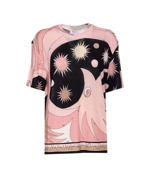 Emilio Pucci Pink Emilio Star Print T-Shirt