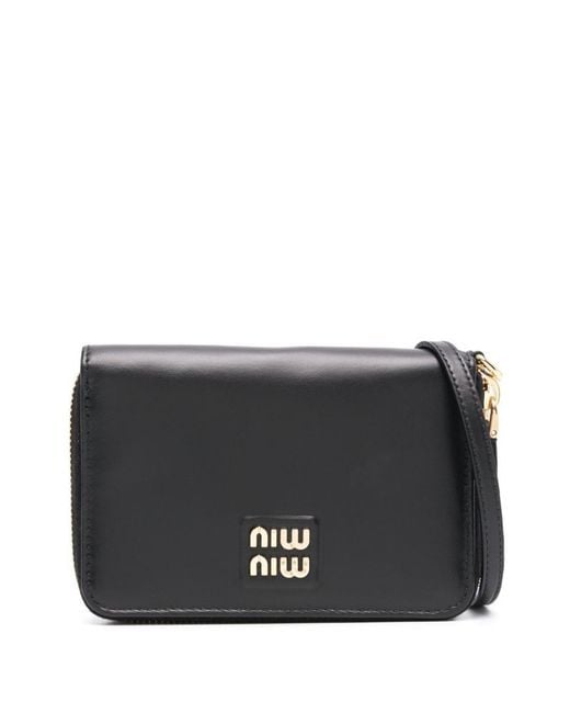 Miu Miu Black Neck-strap Wallet