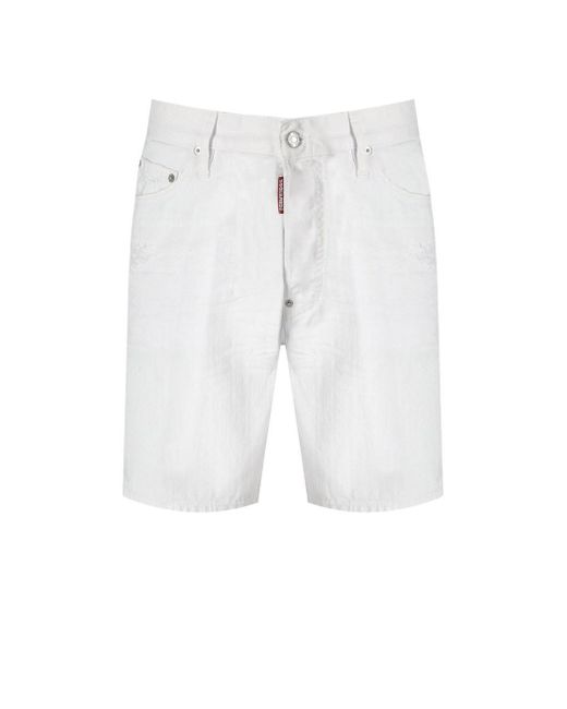 DSquared² White Bull Marine Bermuda Shorts for men