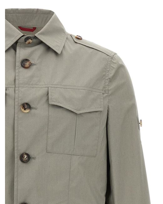 Brunello Cucinelli Gray Saharan Jacket for men