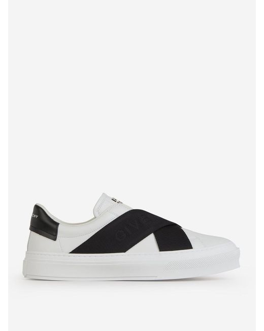 Givenchy White Logo 4G Leather Sneakers for men