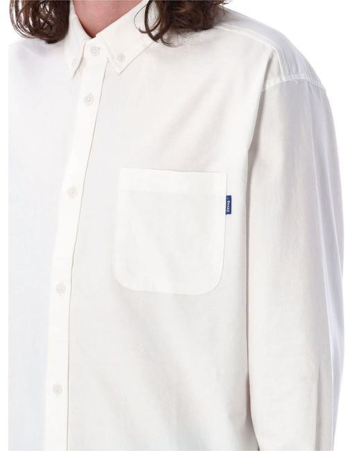 AWAKE NY White Embroidered Oxford Shirt for men
