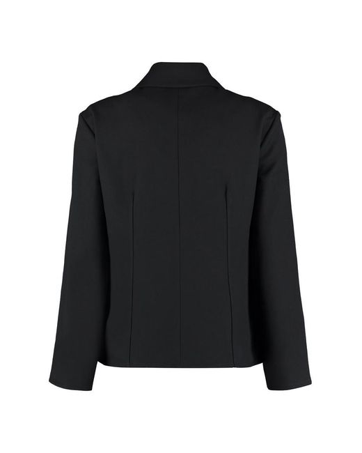 Jil Sander Black Button-Front Cotton Jacket