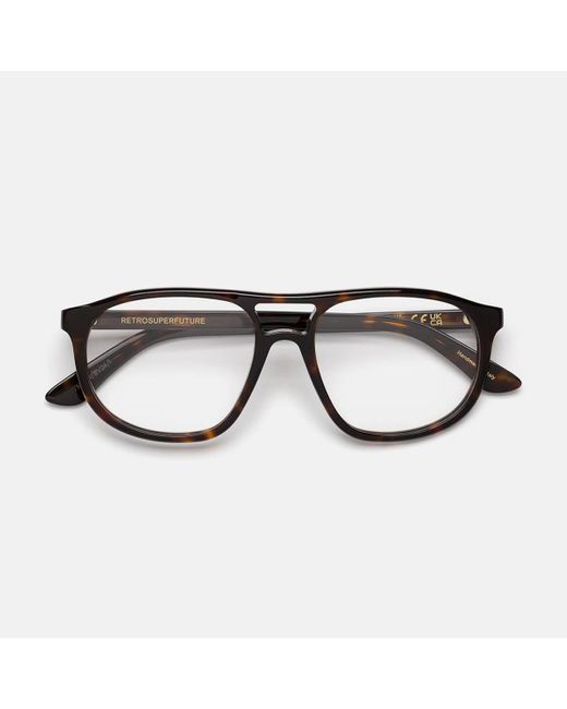 Retrosuperfuture Black Numero 127 Havana Eyeglasses