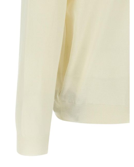 Zanone White 'dv' Sweater for men