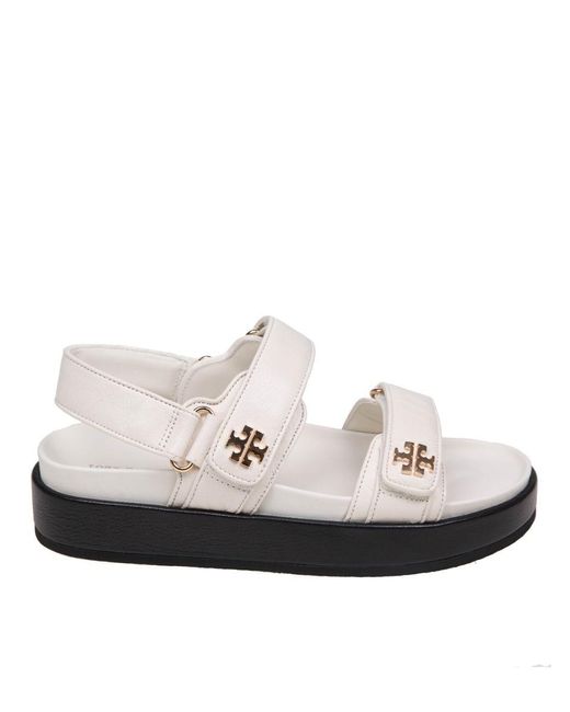 Tory Burch White Sporty Leather Sandal