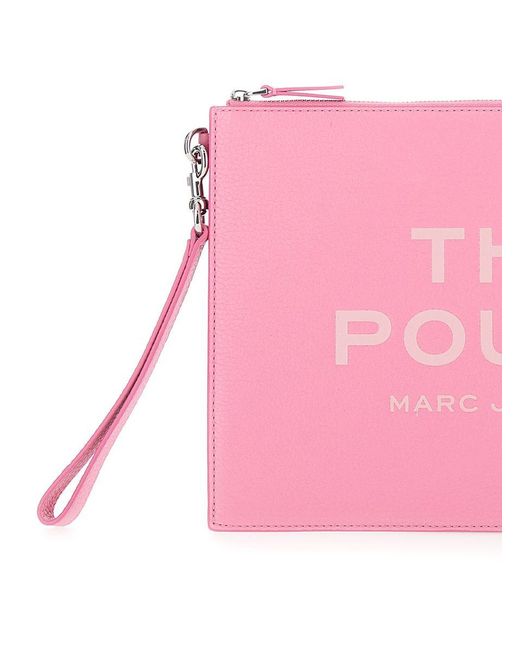 Marc Jacobs Pink 'The Large Pouch' Clutch With Engraved Logo