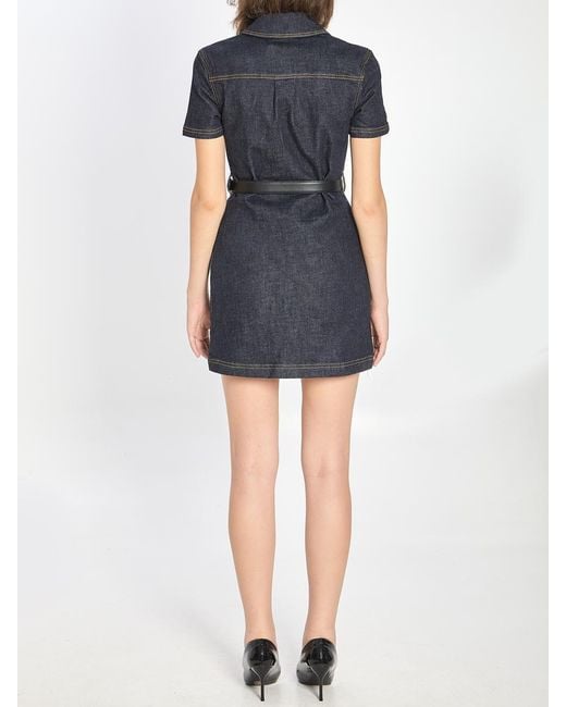 Self-Portrait Blue Self Portrait Denim Mini Dress