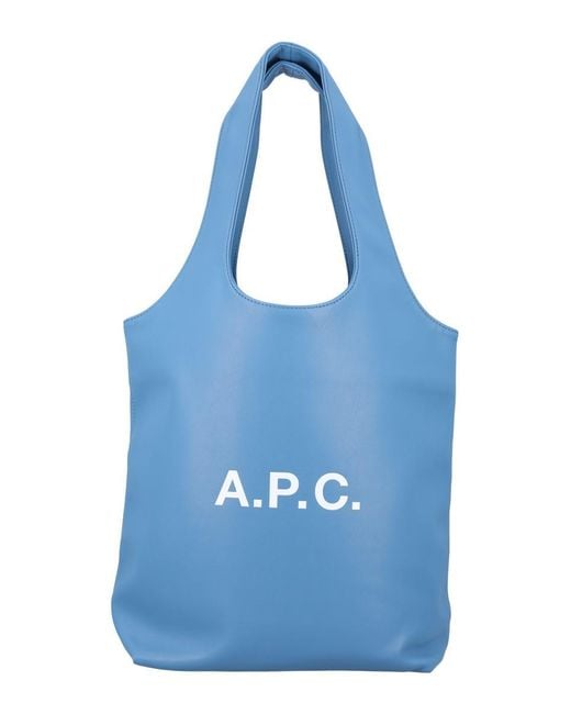 A.P.C. Blue Ninon Small Tote Bag