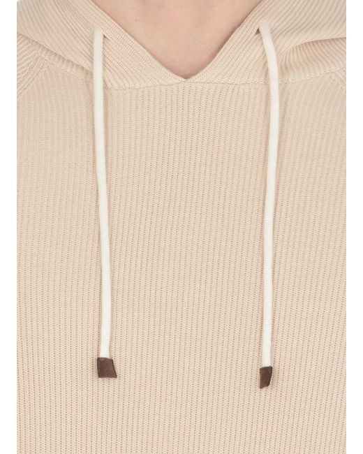 Brunello Cucinelli Natural Sweaters Beige for men