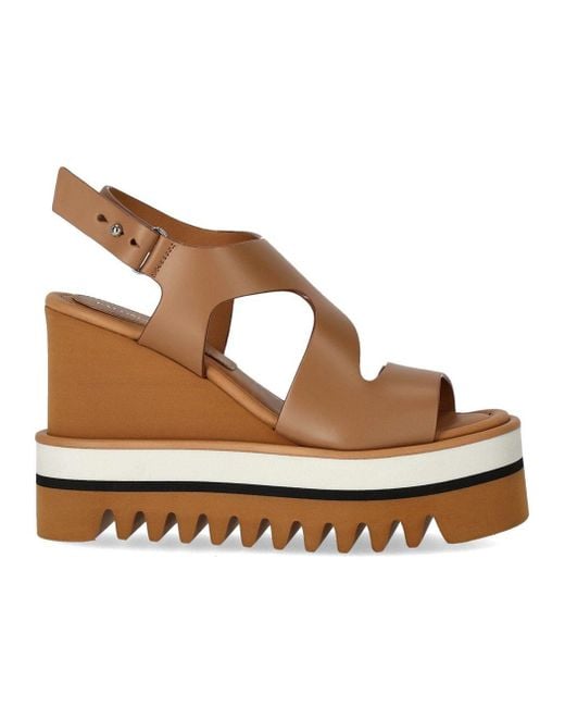 Paloma Barceló Brown Zarine Camel Wedge Sandal