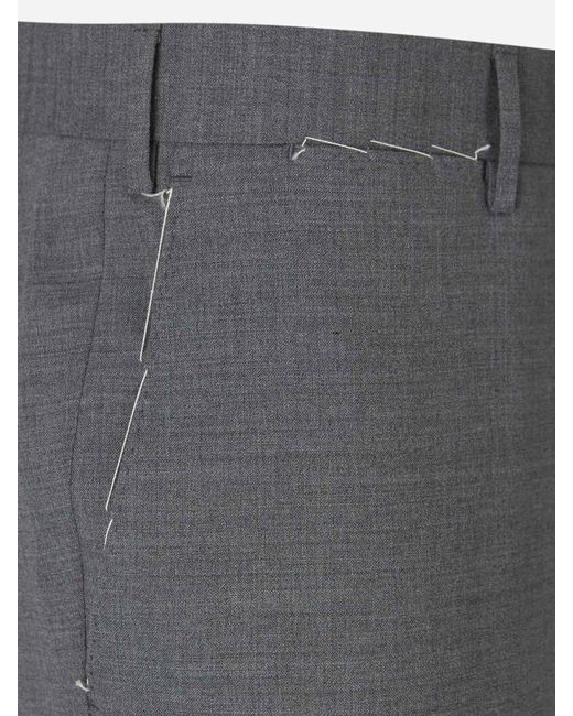 PT Torino Blue Formal Wool Trousers for men