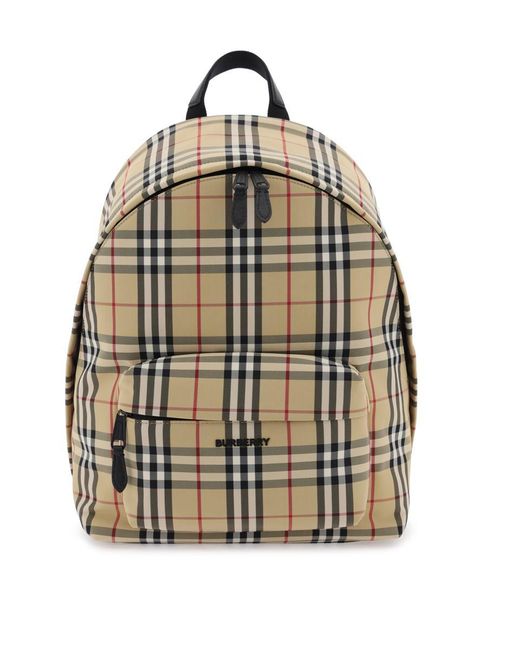 Burberry Multicolor Check Backpack for men