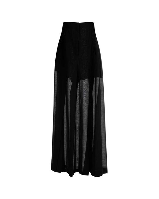 Philosophy Di Lorenzo Serafini Black Wool Blend Wide-Leg Pant