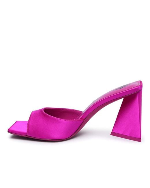 The Attico Pink 'devon 8' Fuchsia Satin Sandals