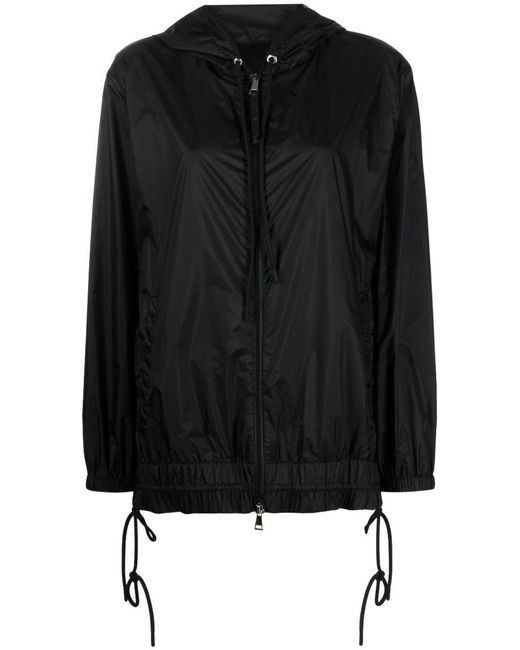 Moncler Black Logo-print Hooded Rain Jacket