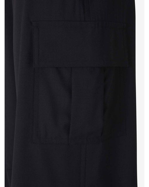 Bottega Veneta Blue Wool Cargo Pants