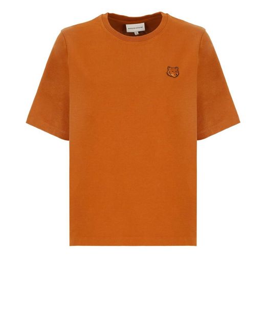 Maison Kitsuné Orange Maison Kitsune' T-Shirts And Polos