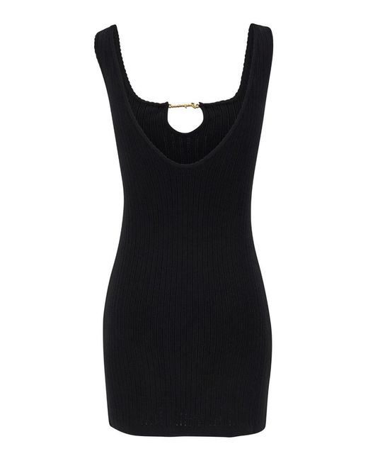 Jacquemus Black 'la Mini Robe Sierra' Dress In Black Viscose Woman