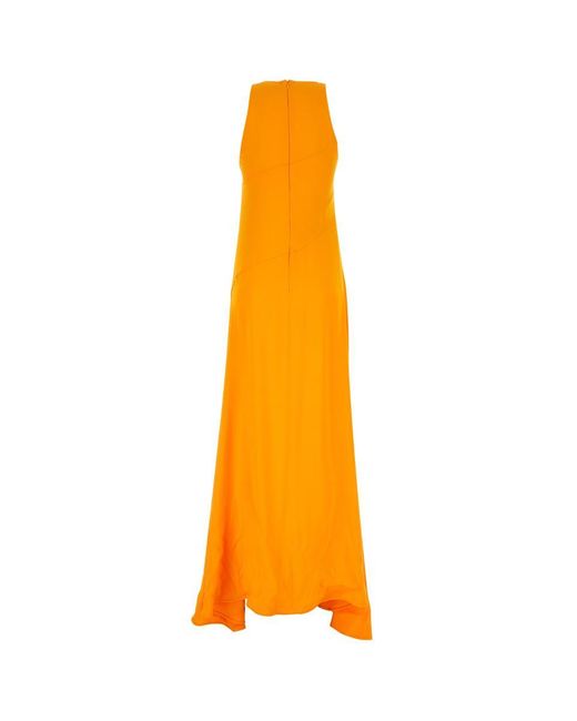 Jil Sander Orange Long Dresses.