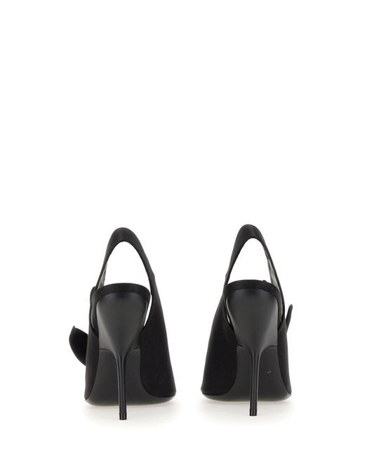 Ferragamo Black Sandal With Asymmetrical Bow