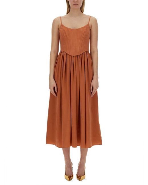 Zimmermann Brown Dress With Corset