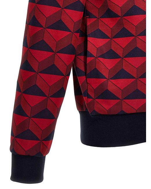 Lacoste Red 'Track' Sweatshirt