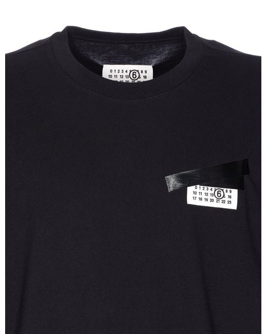 MM6 by Maison Martin Margiela Black T-Shirts And Polos for men