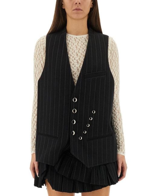 Isabel Marant Black Pinstripe Vest