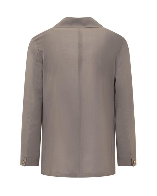 Covert Gray Single-Breasted Jacket for men