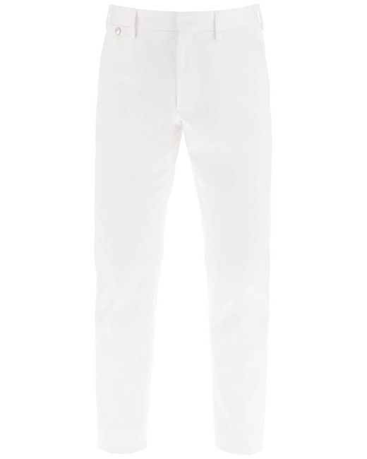 Agnona White Cotton Chino Pants for men