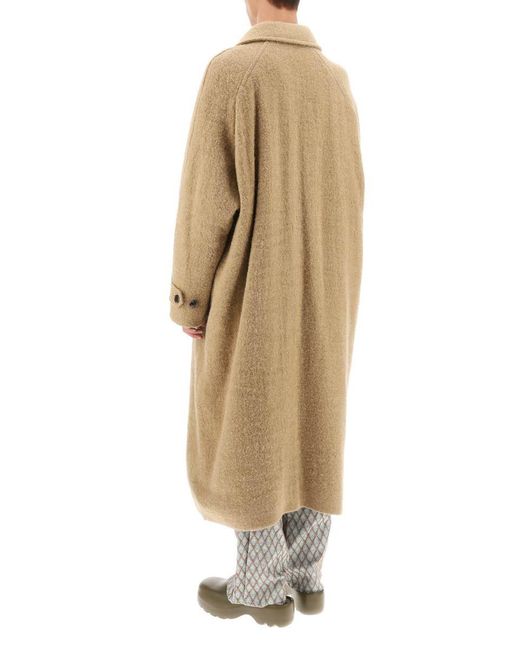 Dries Van Noten Natural Ridley Monochrome Tweed Coat for men