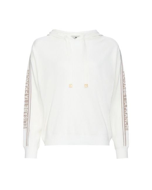 Elisabetta Franchi White Sweatshirt