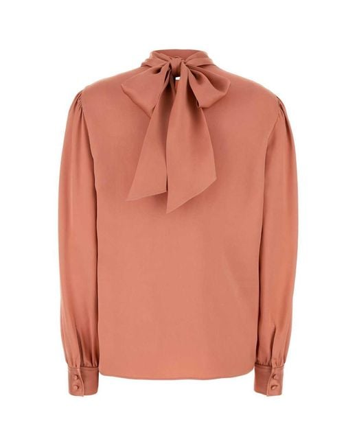 Tom Ford Orange Satin Blouse