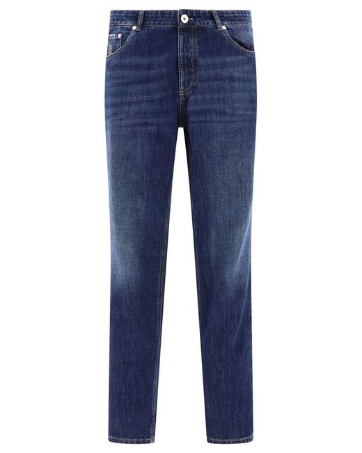 Brunello Cucinelli Blue "Traditional Fit" Jeans for men