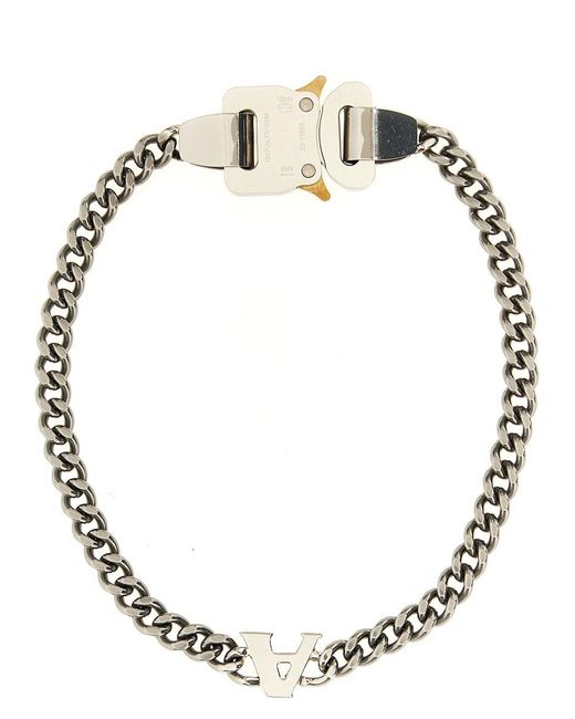 1017 ALYX 9SM Metallic Buckle Charm Logo Necklace Jewelry