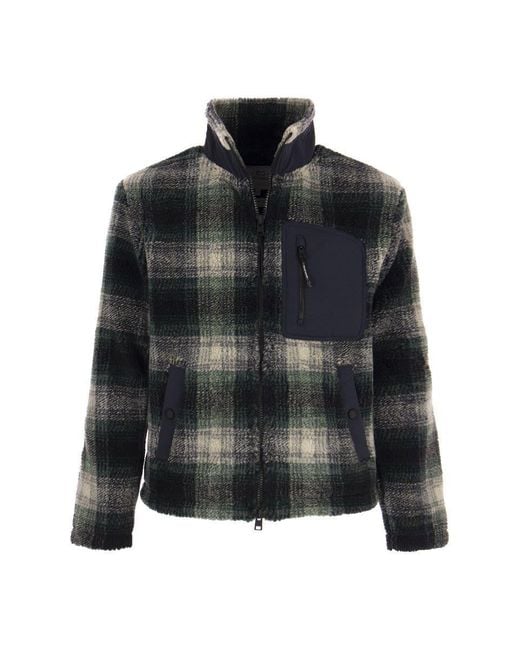 Woolrich Black Giacca Sherpa Zip-up Hombre Grey for men