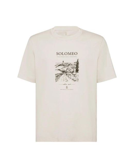 Brunello Cucinelli White T-shirts for men