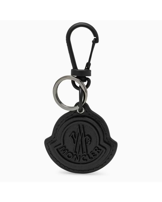 Moncler Black Keyring With Logo for men