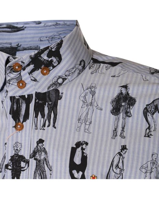 Vivienne Westwood Blue Light And Cotton Shirt for men