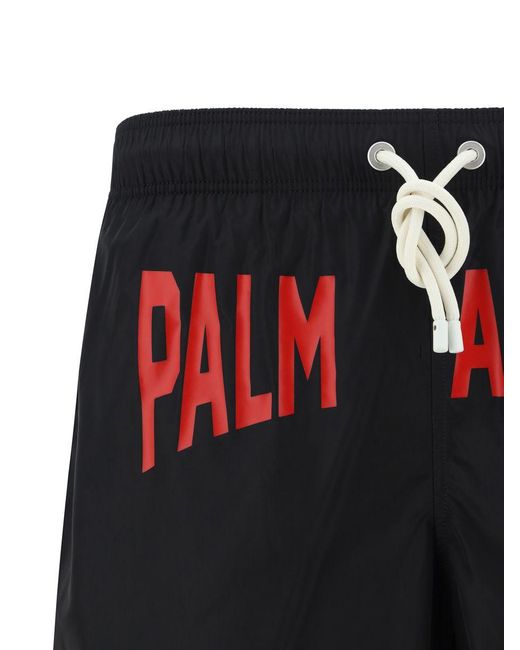 Palm Angels Black Swimsuits for men