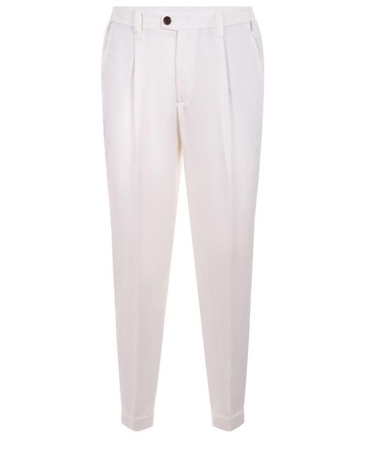 Devore White Trousers for men